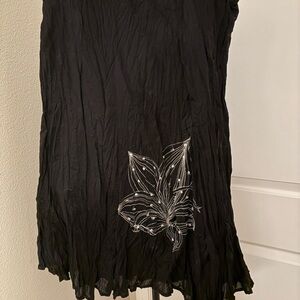 Style & Co. Black Skirt with White Floral Detail